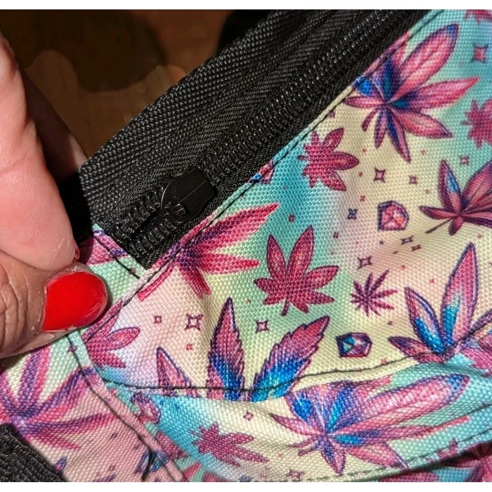 Y2K Stoner Festival Weed Leaf Fanny Pack Waist Belt Bag Dab Bags Retro